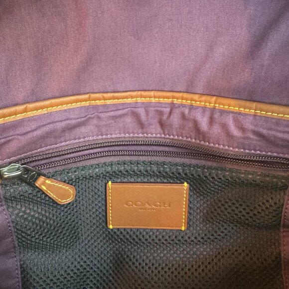 Coach Charter Shearling Backpack – Deep Plum – Like New - Picture 5 of 6